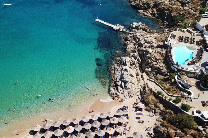 4 Hour Day Party at Beach Clubs in Mykonos - Stop 2: Paradise Beach—Tropicana energy and the classic party DNA