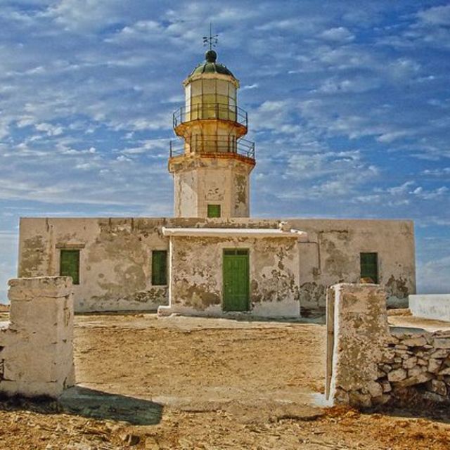 Armenistis Lighthouse Visit - Built details you can actually picture: tower height, focal height, and the museum link