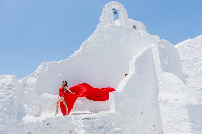 Flying Dress Mykonos Photoshoot - Choosing Your Flymyk Color and the Changing Experience