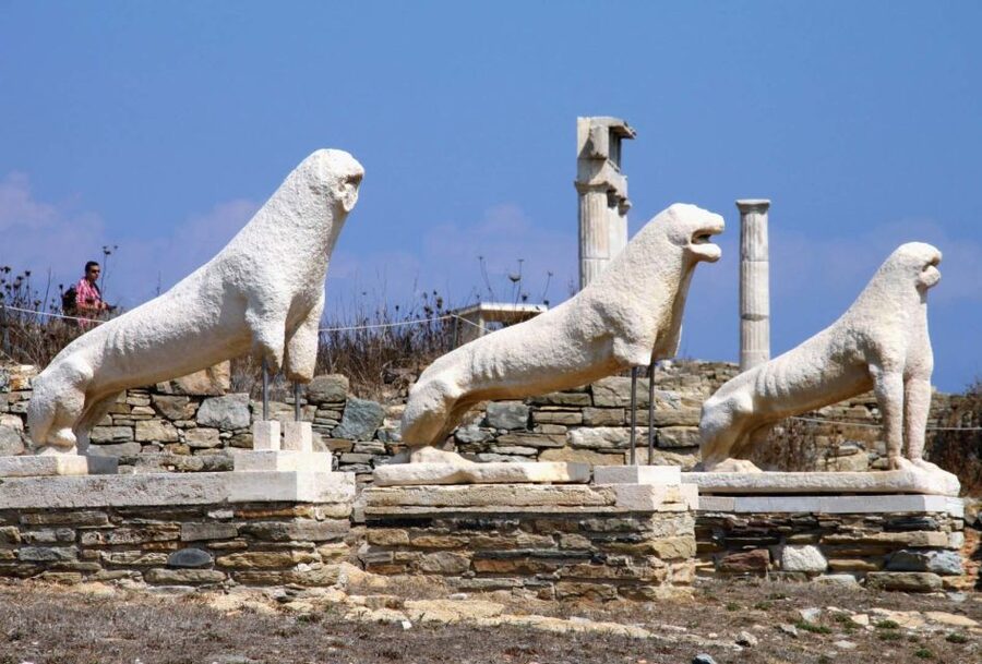 From Mykonos: Ancient Delos Tour - Entering Delos Through the Agora and Public Squares