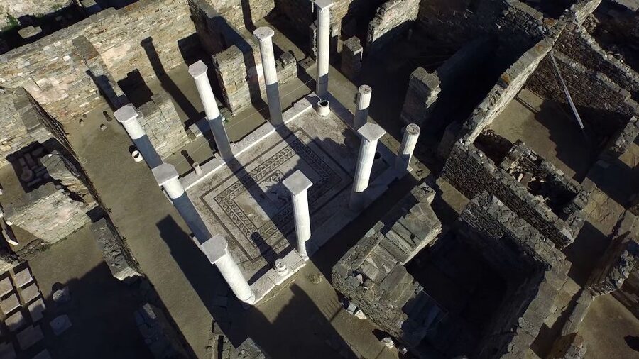 From Mykonos Cruise Port: Afternoon Delos Guided Tour - House of Dionysus, mosaics, columns, and wall paintings