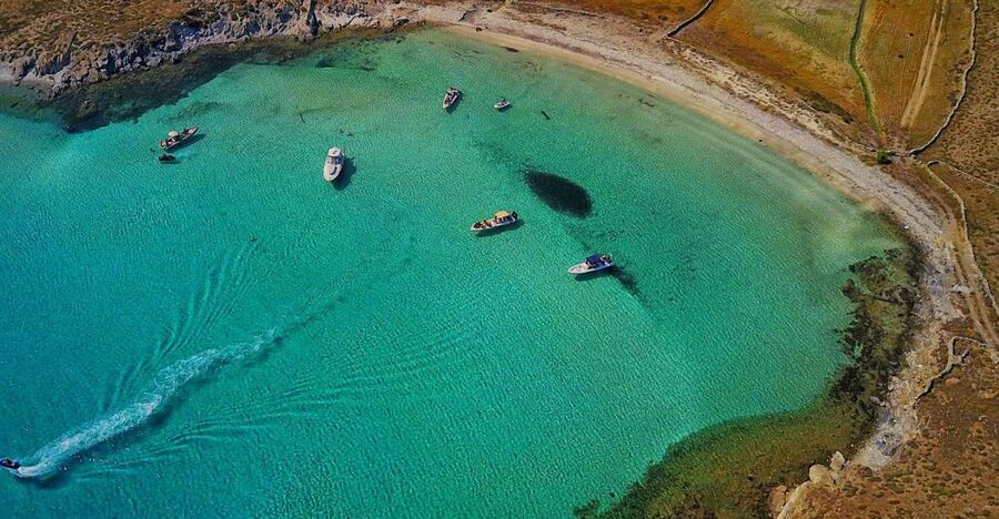 From Ornos: Private Cruise Mykonos to Delos & Rhenia Island - Meeting at Don Blue Yachting in Ornos