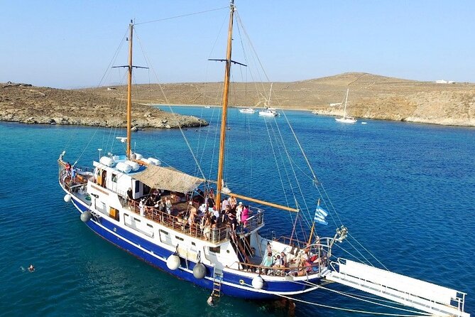 Full-Day Delos and Rhenia Island Cruise from Mykonos - On the Boat: Crew, Comfort, and How to Handle Choppy Water