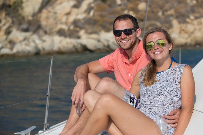 Mykonos Catamaran Private Sunset Cruise, Full Meal & Open-Bar - The sea views you came for: Mykonos, Delos, and Rhenia