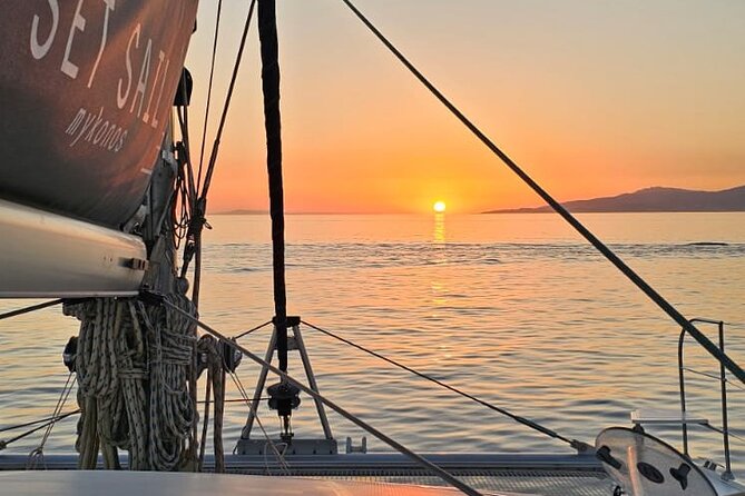 Mykonos Catamaran Sunset Semi private Cruise with transfer - The right kind of Mykonos sunset: calm, not crowded
