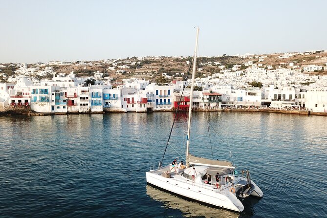 Mykonos Catamaran Sunset Semi private Cruise with transfer - From pickup to the dock: logistics that don’t steal your evening