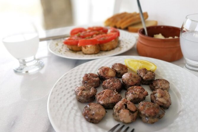 Mykonos Cooking Class of Local Specialties - Greek salad plus wine: the dinner moment you actually wait for