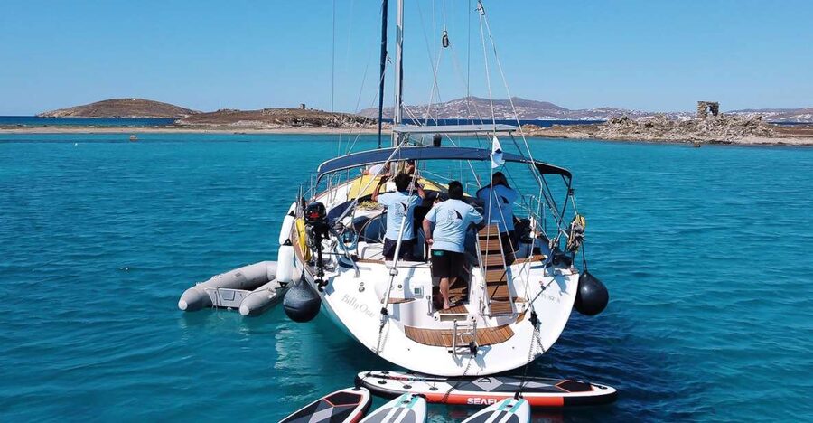 Mykonos: Delos and Rhenia Cruise with Swim and Greek Meal - Rhenia Island swim time: the best part if you want to get in the water