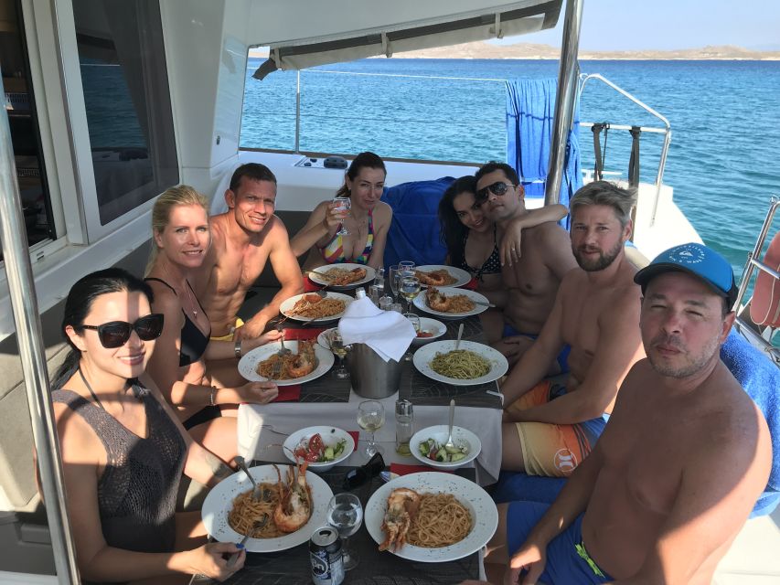 Mykonos: Full-Day Catamaran Cruise with Fresh Lunch - Booking tips: documents, weather dependence, and comfort basics