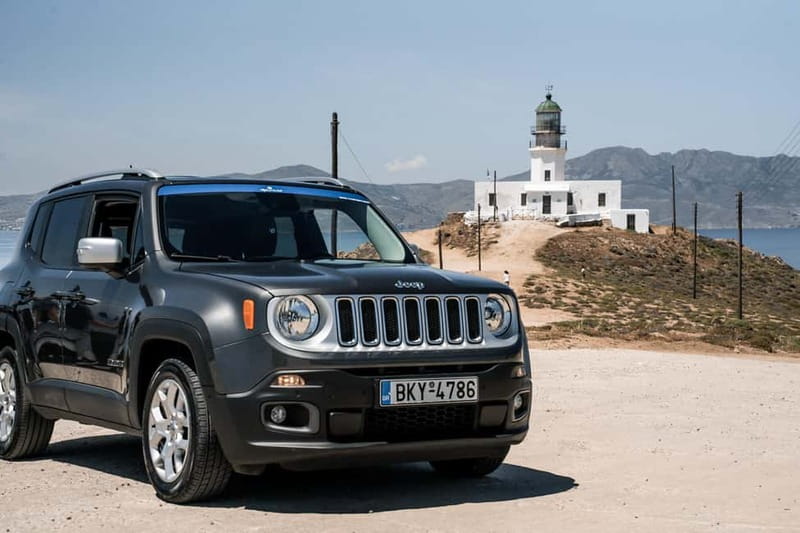 Mykonos: Private Island Tour with local guide -Jeep Renegade - Beaches on both sides: Agios Sostis, Panormos, Kalo Livadi, and Kalafati