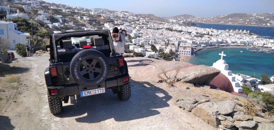 Mykonos: Private Jeep Tour with Myrsini beach and Ano Mera - Getting Around Mykonos in a Private Jeep (Not a Crowded Schedule)