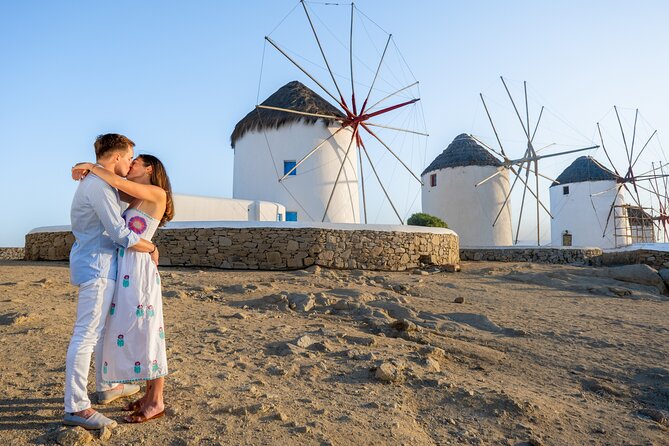 Mykonos Private Photoshoot - Starting Outside the Windmills: Easy Meet-Up in Mykonos Town