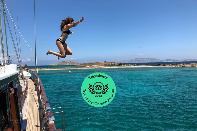Mykonos Sail Cruise to Rhenia, Guided Tour of Delos, Lunch&Drinks - How the day starts on the water in Mykonos