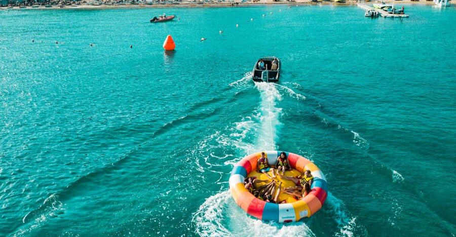 Mykonos: Super Paradise Beach Watersport Activities - Picking Your Ride: Banana Boat, Spin Ring, Crazy Sofa, Airstream