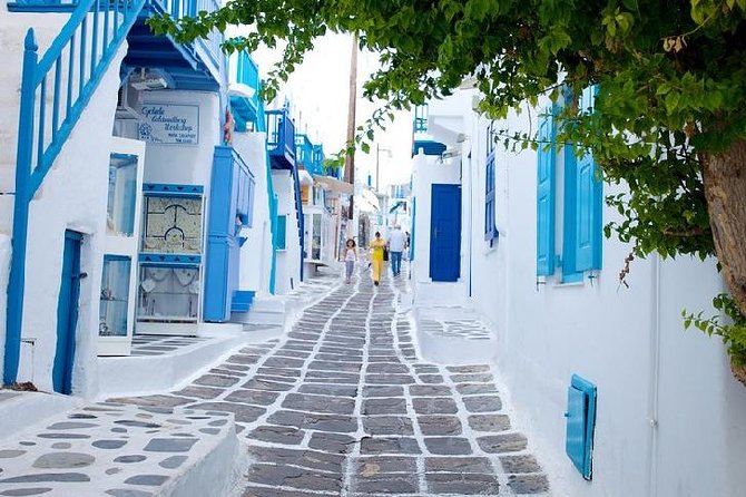 Mykonos Town and Island Half-Day Tour - Entering Mykonos Town (Chora) from FabrikaMykonos