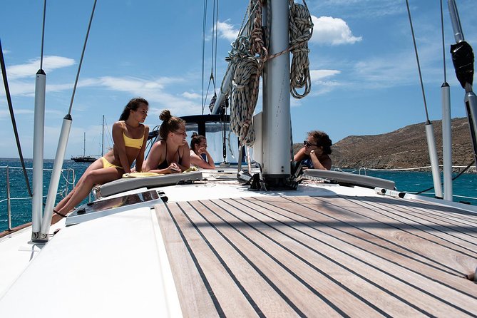 Rhenia island - Small group Sailing adventure (up to 8 guests) - Rhenia Island: two beach stops, clear water, and lunch while the crew works