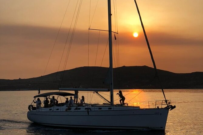 Sunset cruise to Rhenia& Little Venice with transfer - Rhenia stop: snorkeling, SUP, and an easy swim break