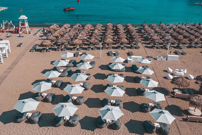 Super Paradise Beach Mykonos Seaside Sunbed (1st row) - Getting There: Public Transit Nearby, But Budget Time (Especially on Cruise Days)