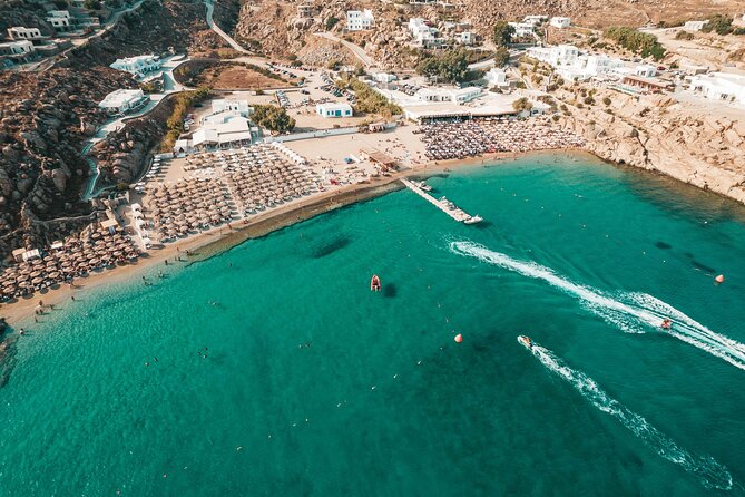Super Paradise Beach Mykonos Seaside Sunbed (3rd & 4th row) - Food, drinks, and the cost of beach-club convenience