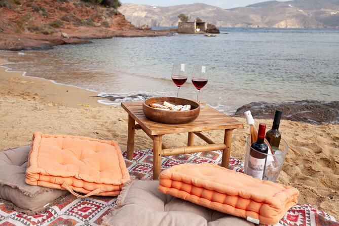 Wine Tasting with Greek Ancient varieties - Transfers Included - Getting to the isolated beach without wasting your evening